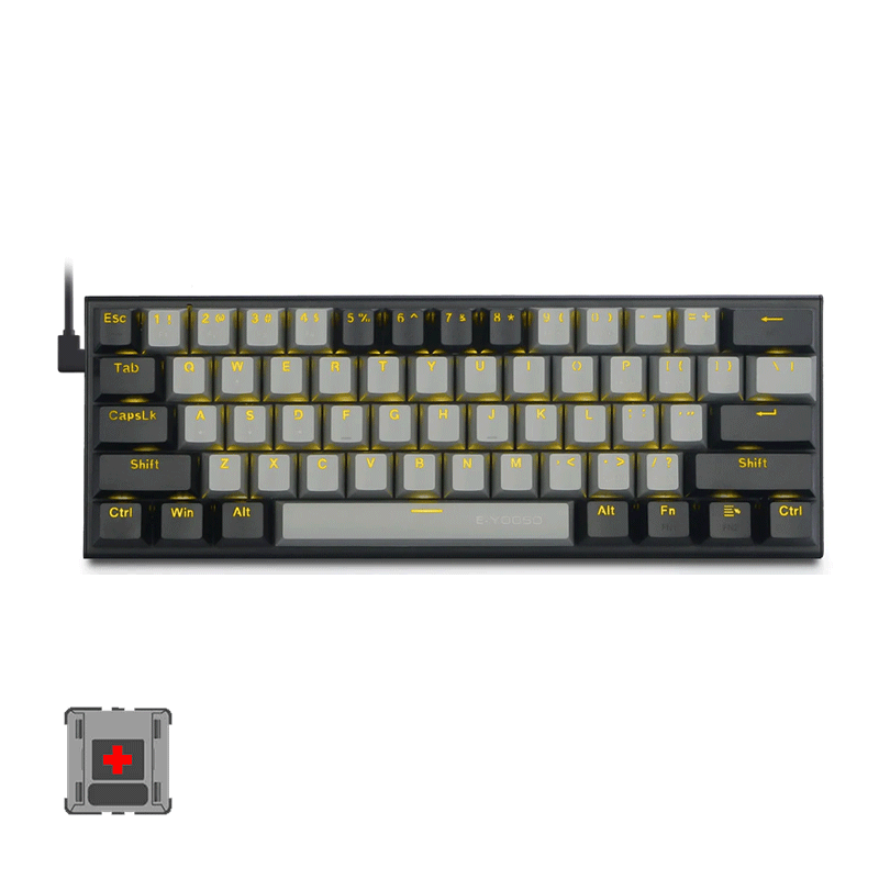 E-Yooso Z-11 Monochrome Yellow Light 61 Keys Hot Swappab