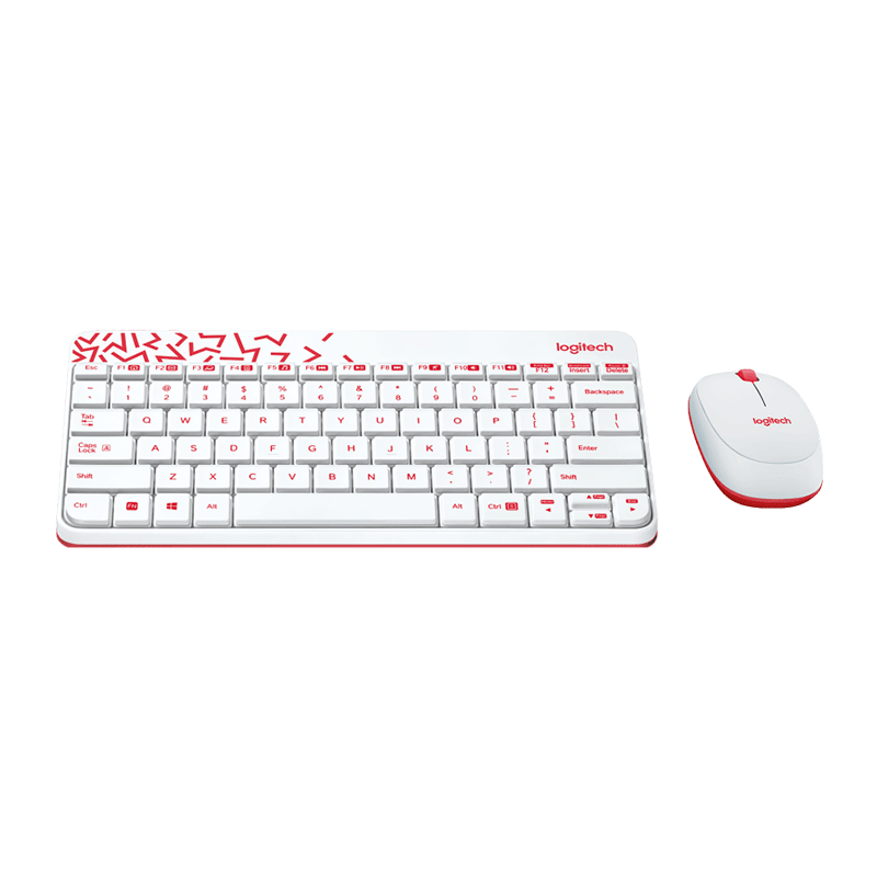 Logitech MK240 Nano Wireless Keyboard and Mouse Combo (White)