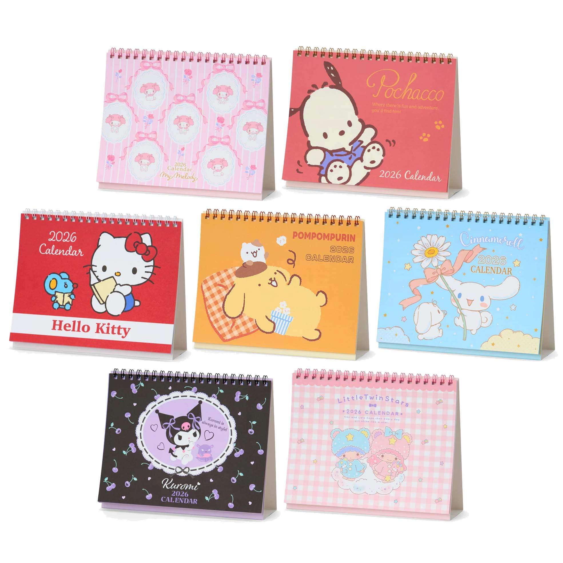 Japan Sanrio 2026 Desk Calendar with Sticker