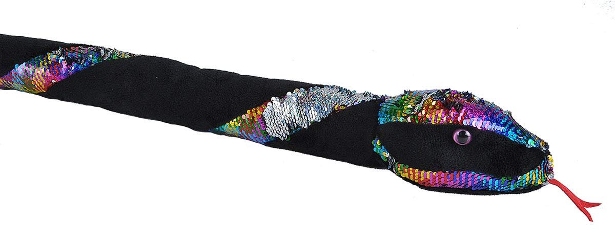 Snake Plush  - Sequin Rainbow Twist - 54"