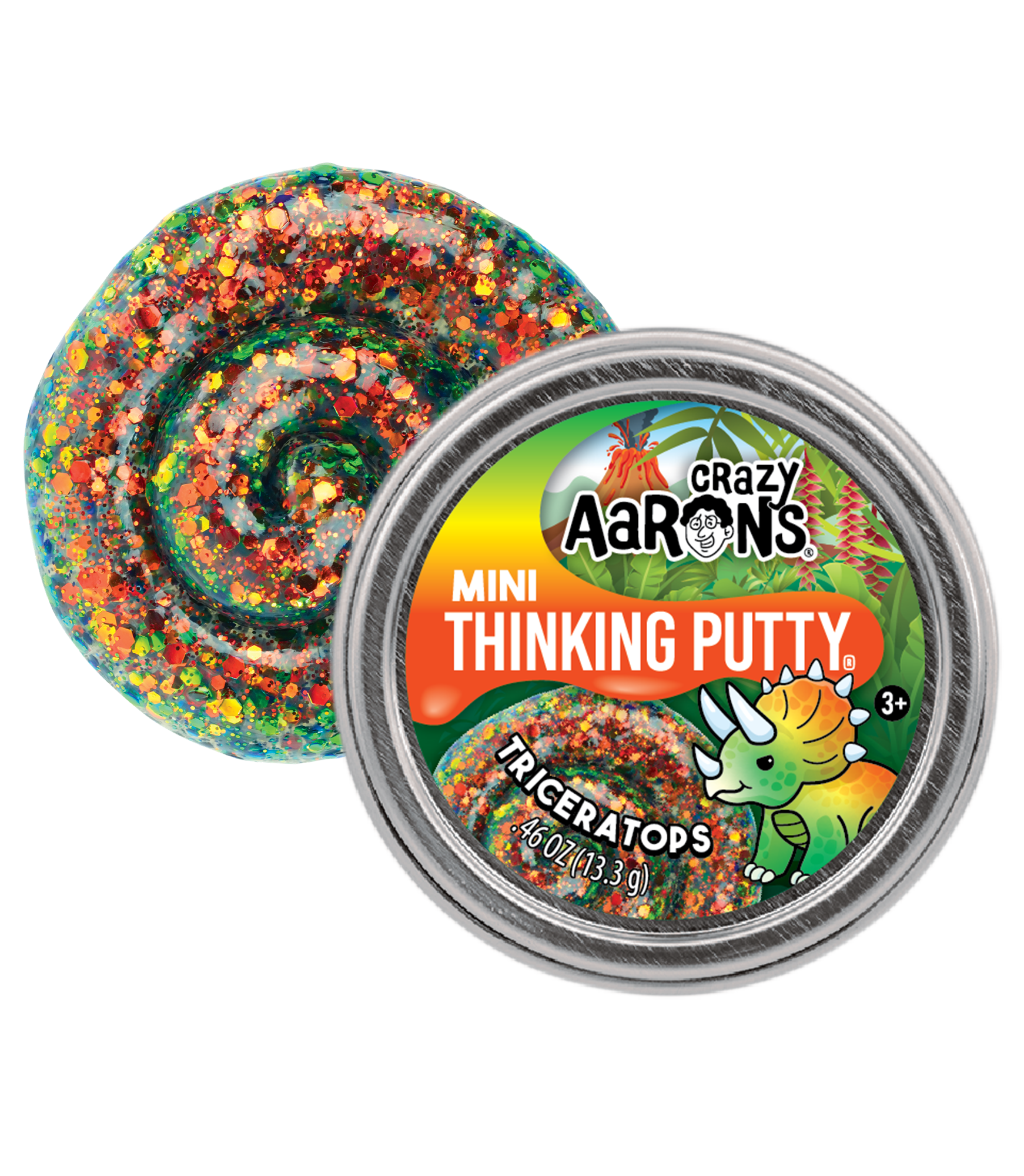 Crazy Aaron's Trendsetter Mini Tin- Triceratops
