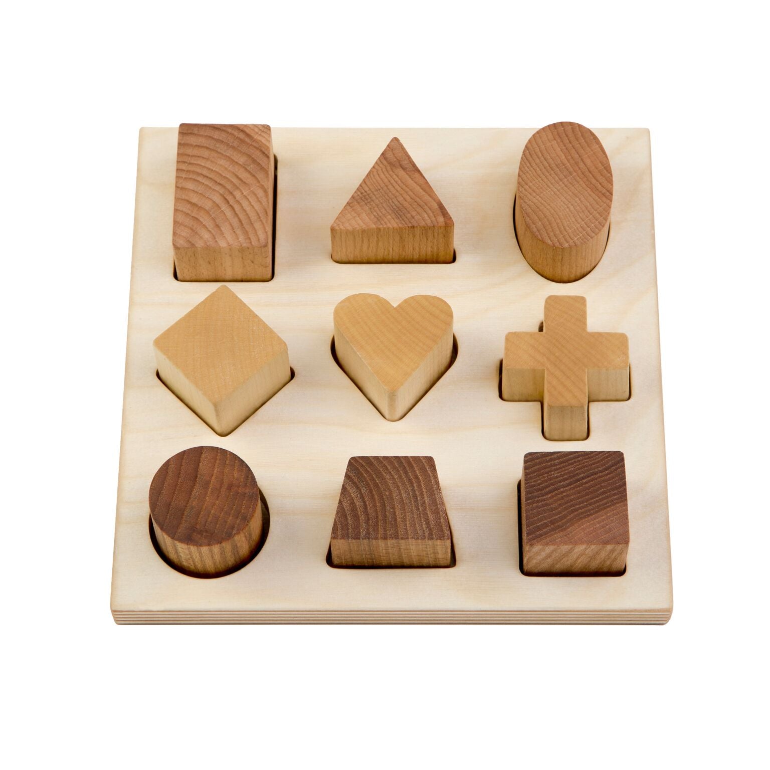 Natural Colored Shape Puzzle Board