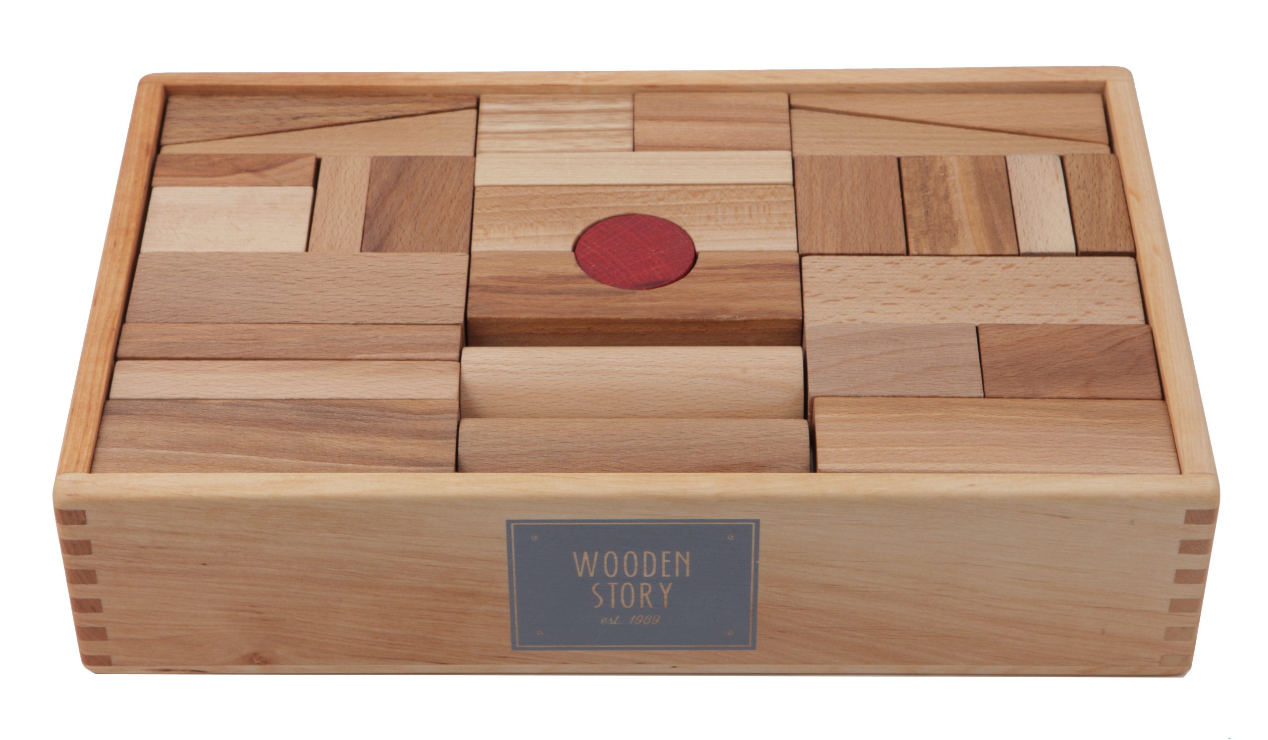 Natural Colored Extra Large Blocks In Tray - 63 pcs