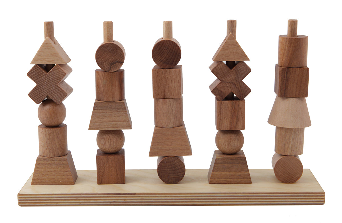 Natural Colored Wood Stacking Toy
