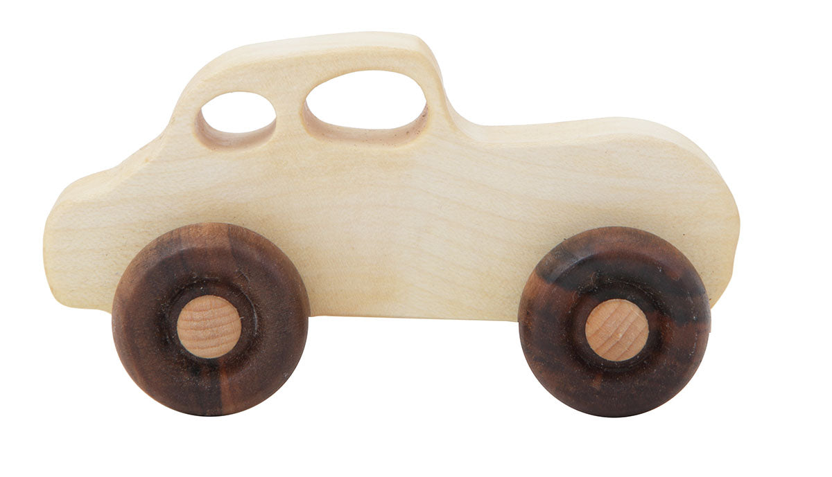 Retro Car Natural Colored Wood Toy Car