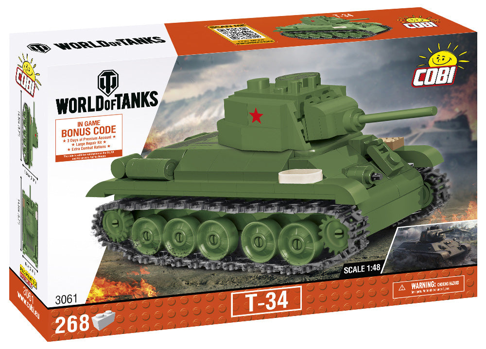 World Of Tanks T-34/76 Tank, 1:48 Scale 268 Piece Block Kit
