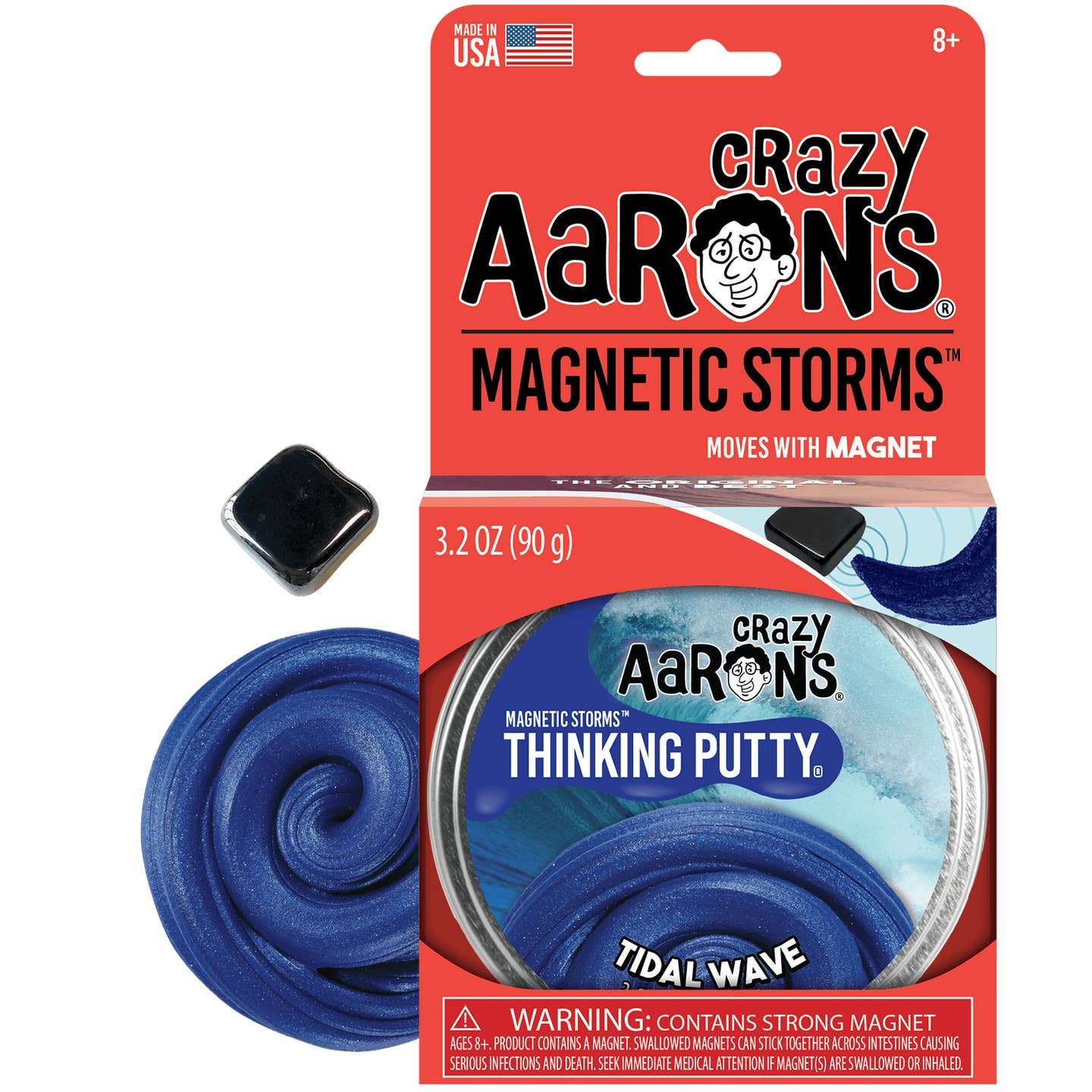 Crazy Aaron's Thinking Putty 4" Tin- Tidal Wave