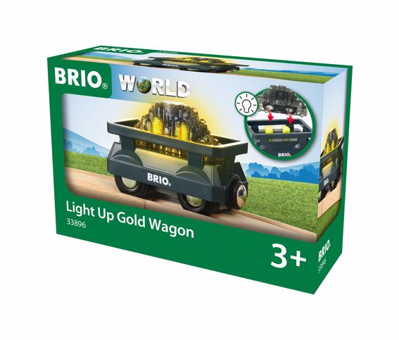 BRIO Light-Up Gold Wagon 33896