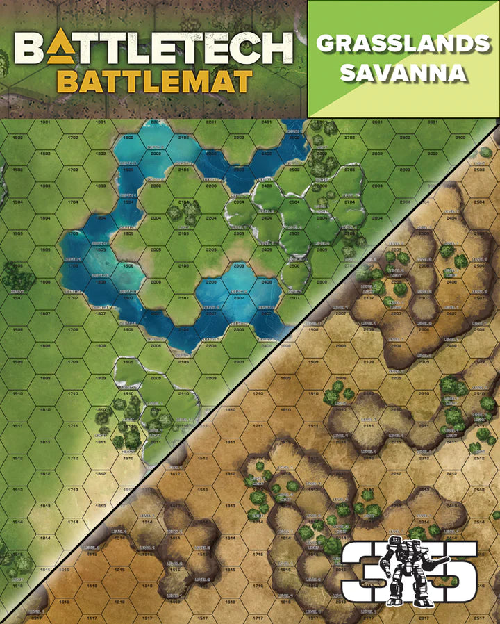 BattleTech Battle Mat: Savanna / Grasslands