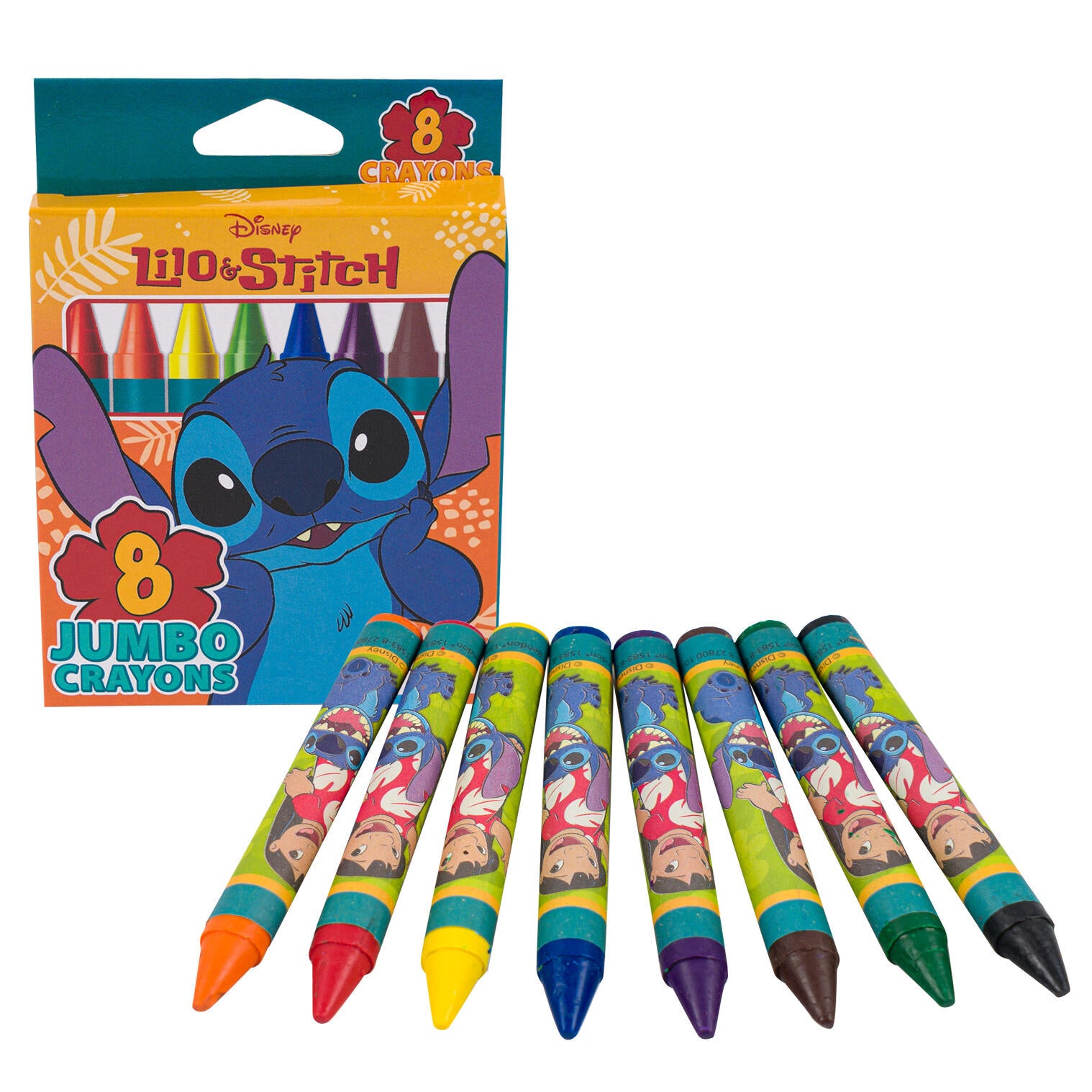 Disney Lilo and Stitch 8 Count Jumbo Crayons