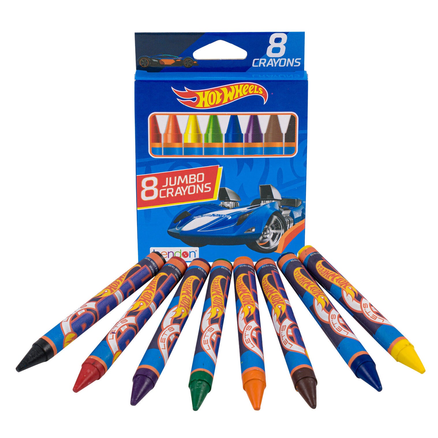 Hot Wheels 8 Count Jumbo Crayons