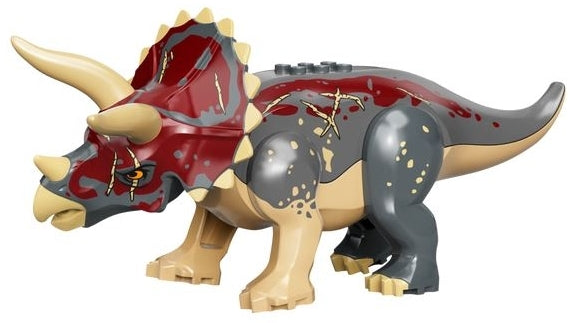 Tricera07 Dinosaur Triceratops Dark Bluish Gray Back