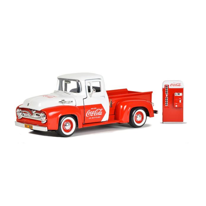 Ford F-100 Pickup 1955 “Coca-Cola” 1:24 Scale Diecast Model (Free Shipping)