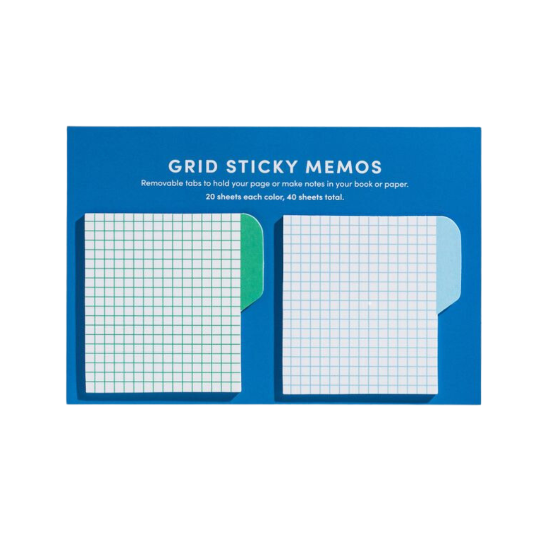 Grid Sticky Memos - Blue