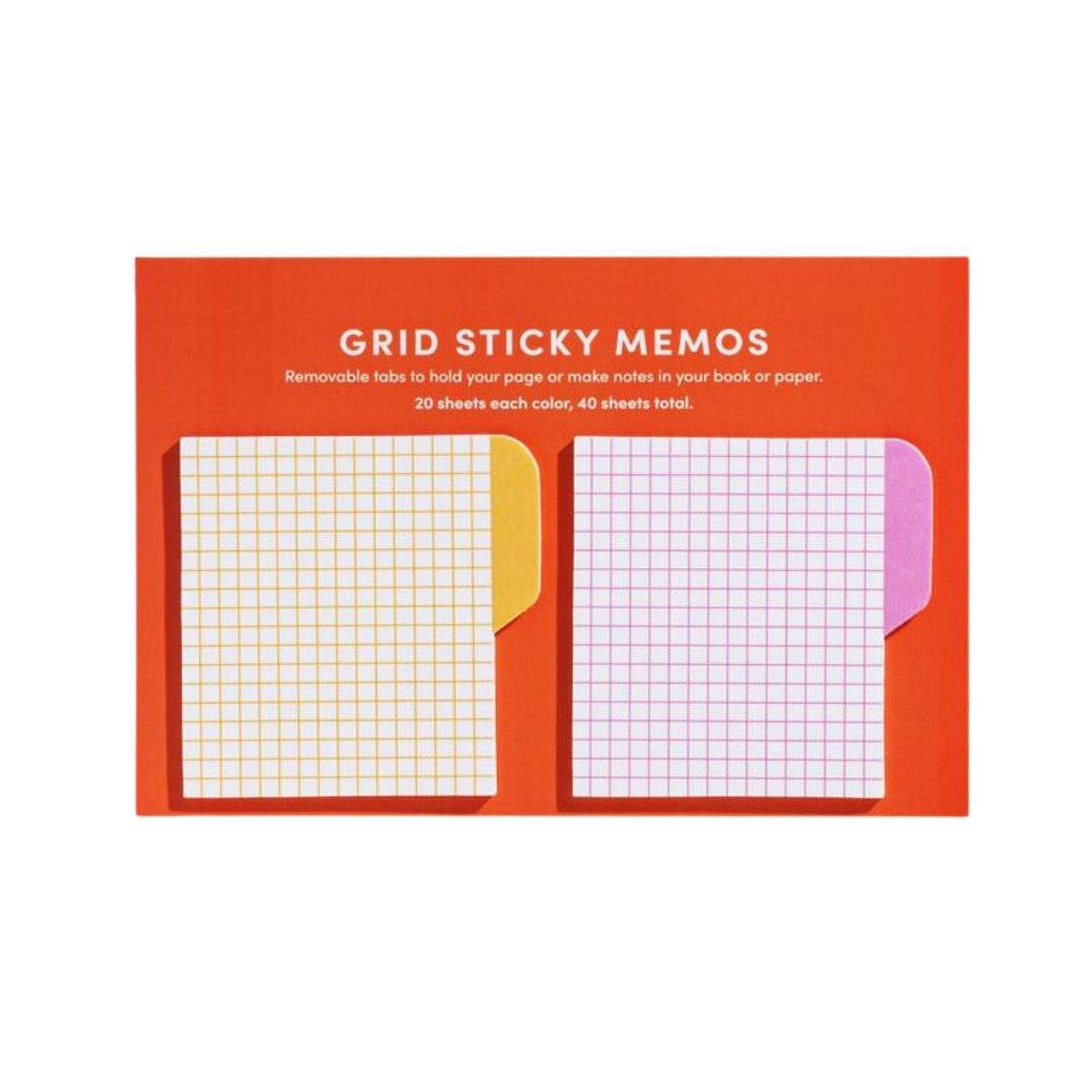 Grid Sticky Memos - Orange