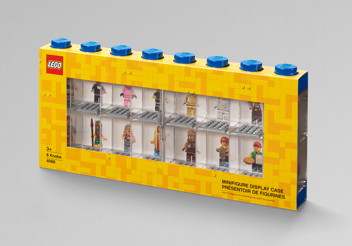 Minifigure Display Case 16 - Blue
