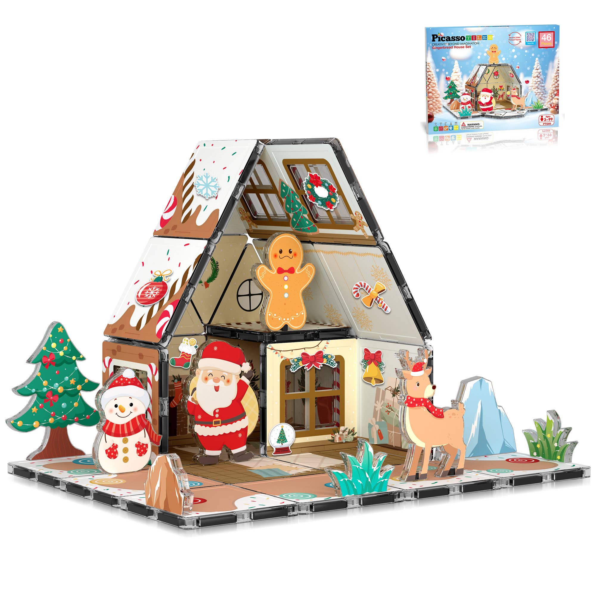 Gingerbread House Magnetic Tiles