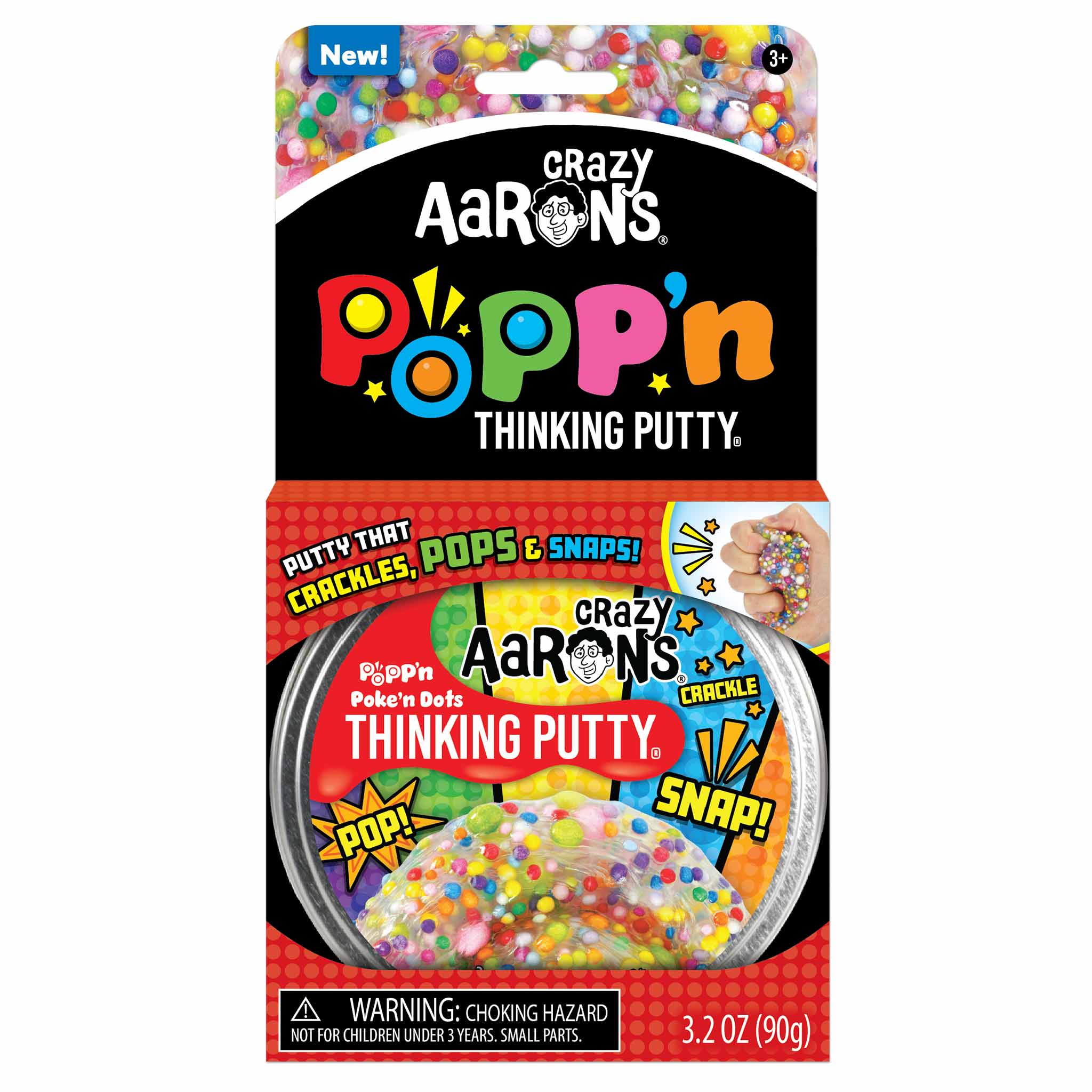 Crazy Aaron's Thinking Putty 4" Tin- Poke'n Dots