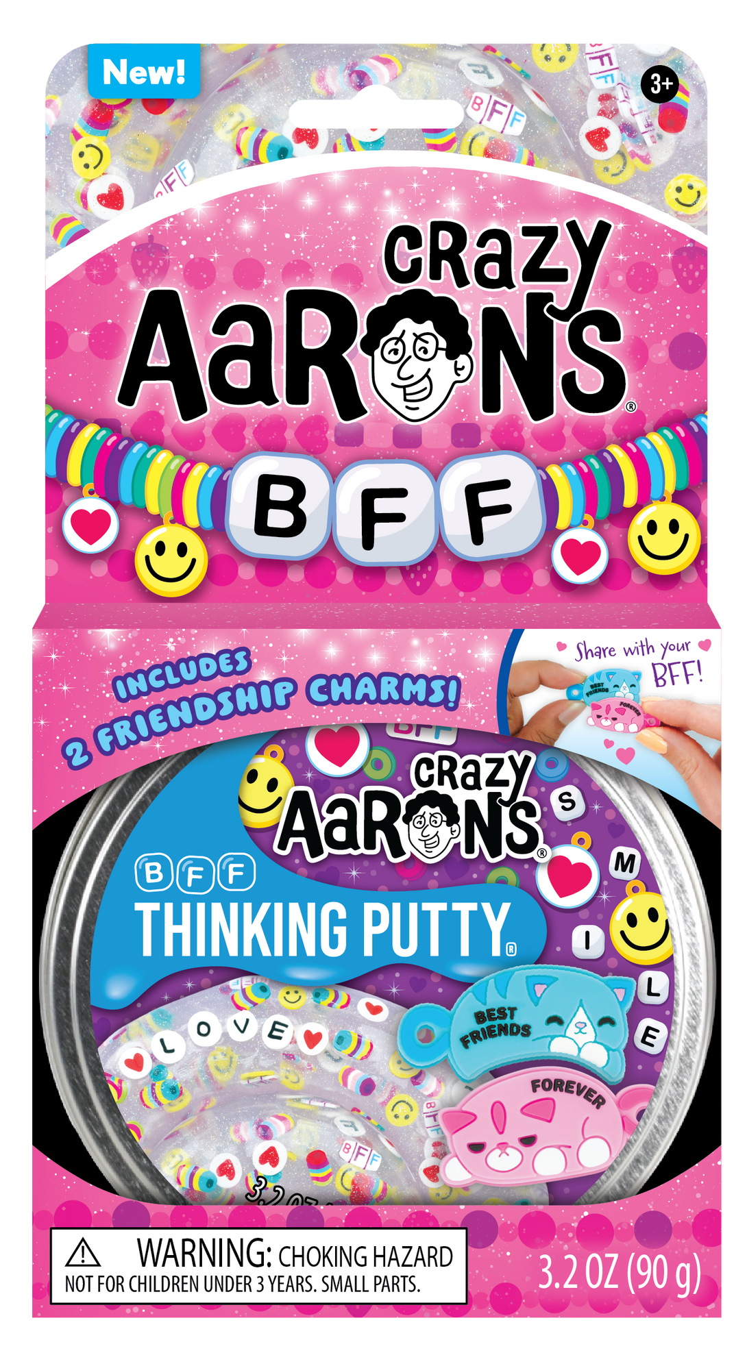 Crazy Aaron'sThinking Putty 4" Tin- BFF