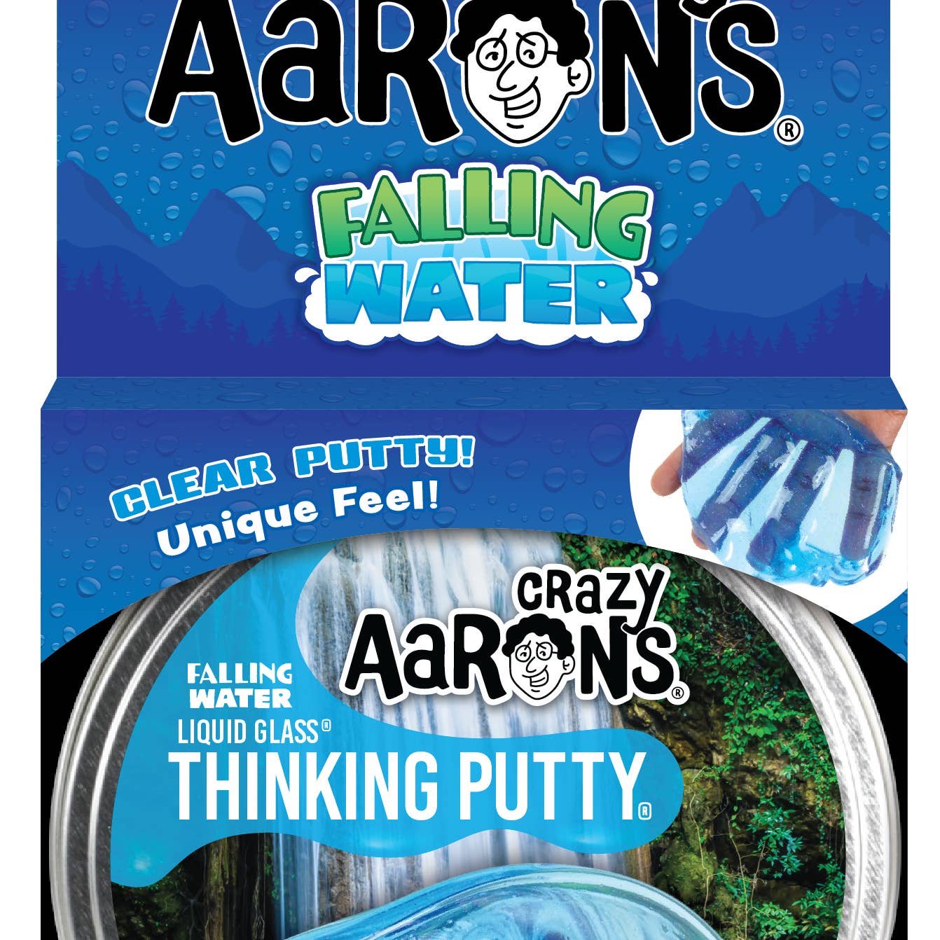 Crazy Aaron's Thinking Putty 4" Tin- Falling Water