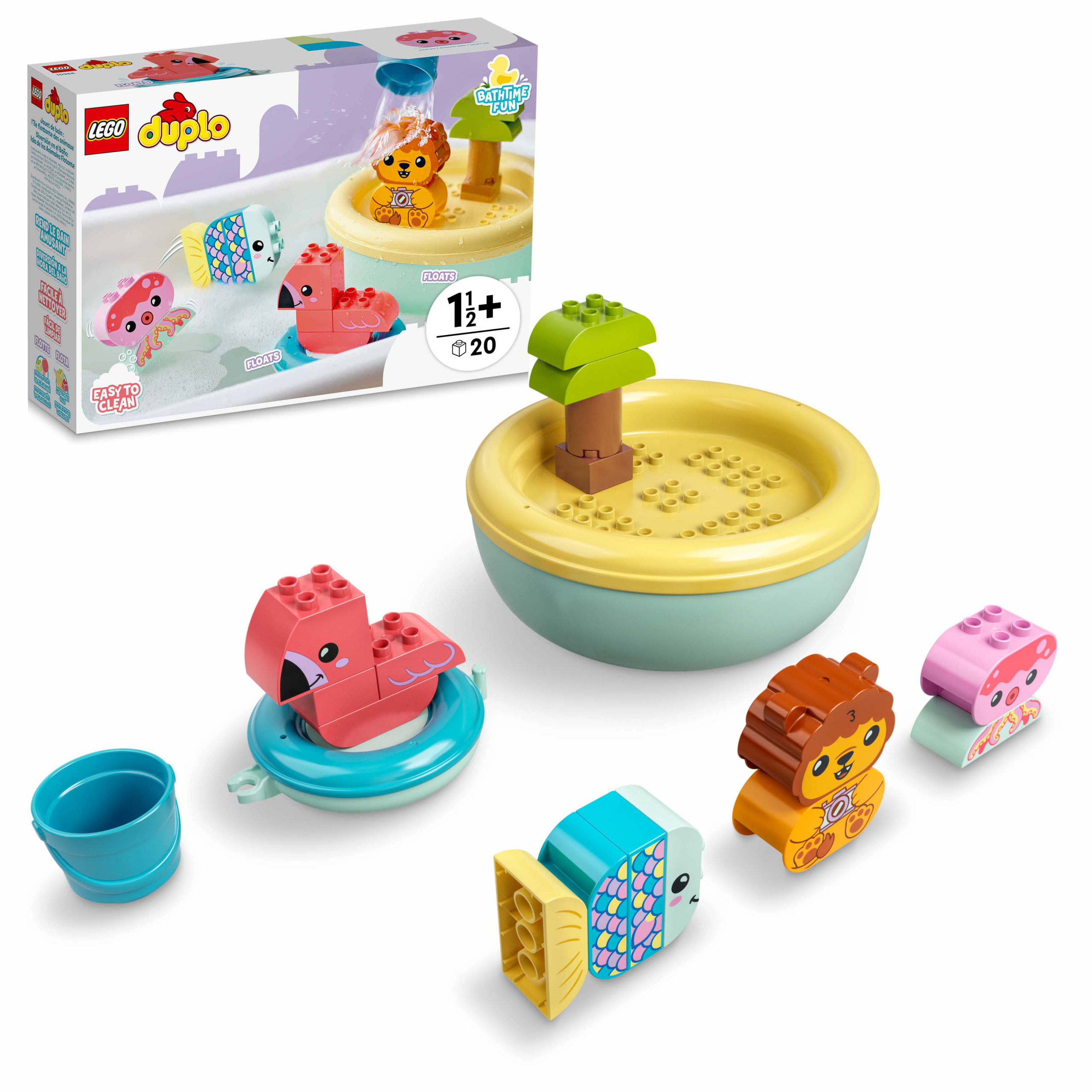 10966 Bath Time Fun: Floating Animal Island
