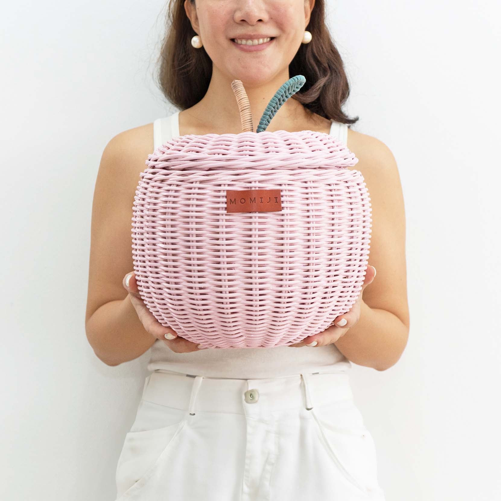 Momiji Apple Storage Basket Small - Pink