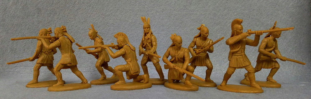 War of 1812 Woodland American Indians (Tecumseh’s) 1812 - 1815, 54 mm (1/32) Scale Plastic Figures