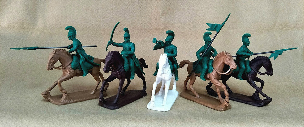 Napoleonic Wars French Lancers with Trumpeter 1803-1815, 54 mm (1/32) Scale Plastic Figures