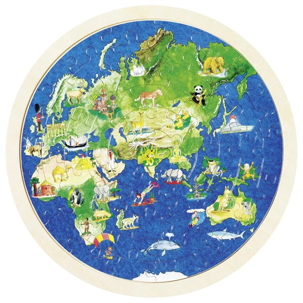 Dual Sided World Jigsaw Puzzle