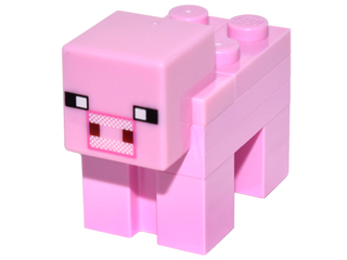 Minepig01 Minecraft Pig - Brick Built