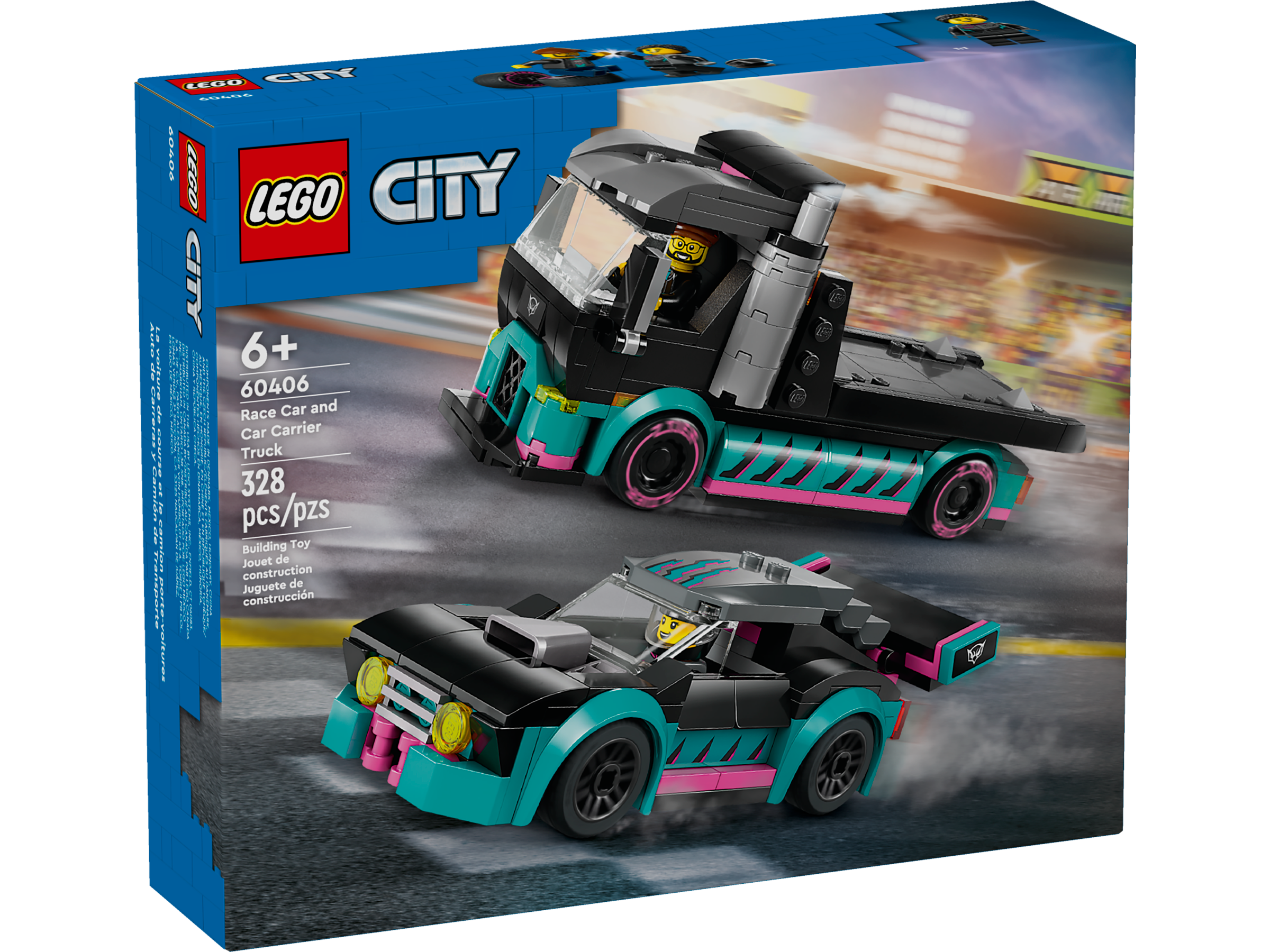 LEGO® City Race Car and Car Carrier Truck 60406