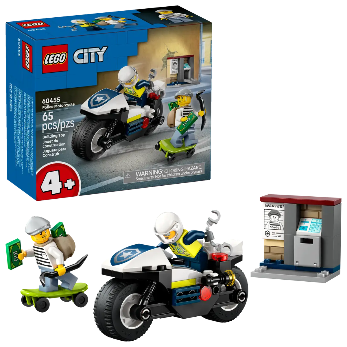 LEGO® City Police Motorcycle Chase 60455