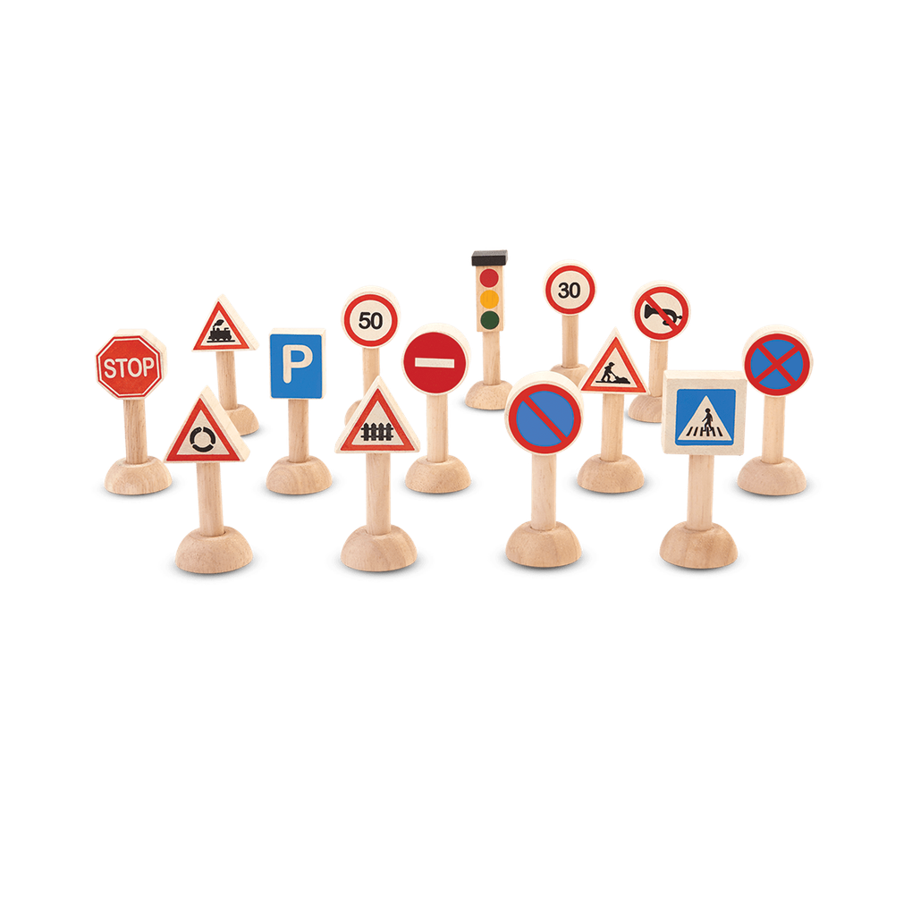 Plan Toys Set Of Traffic Signs & Lights