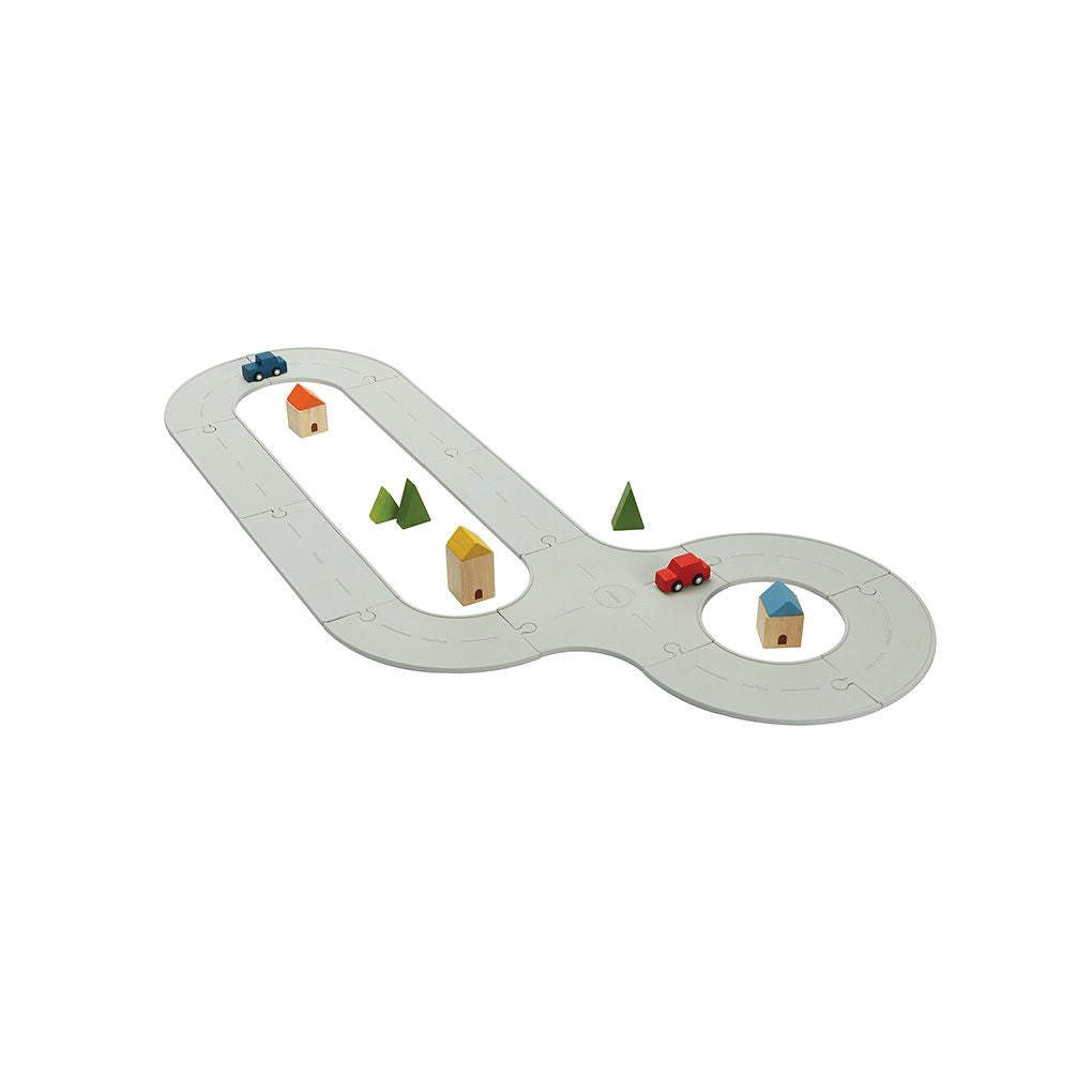 PlanToys Rubber Road & Rail Set - Medium