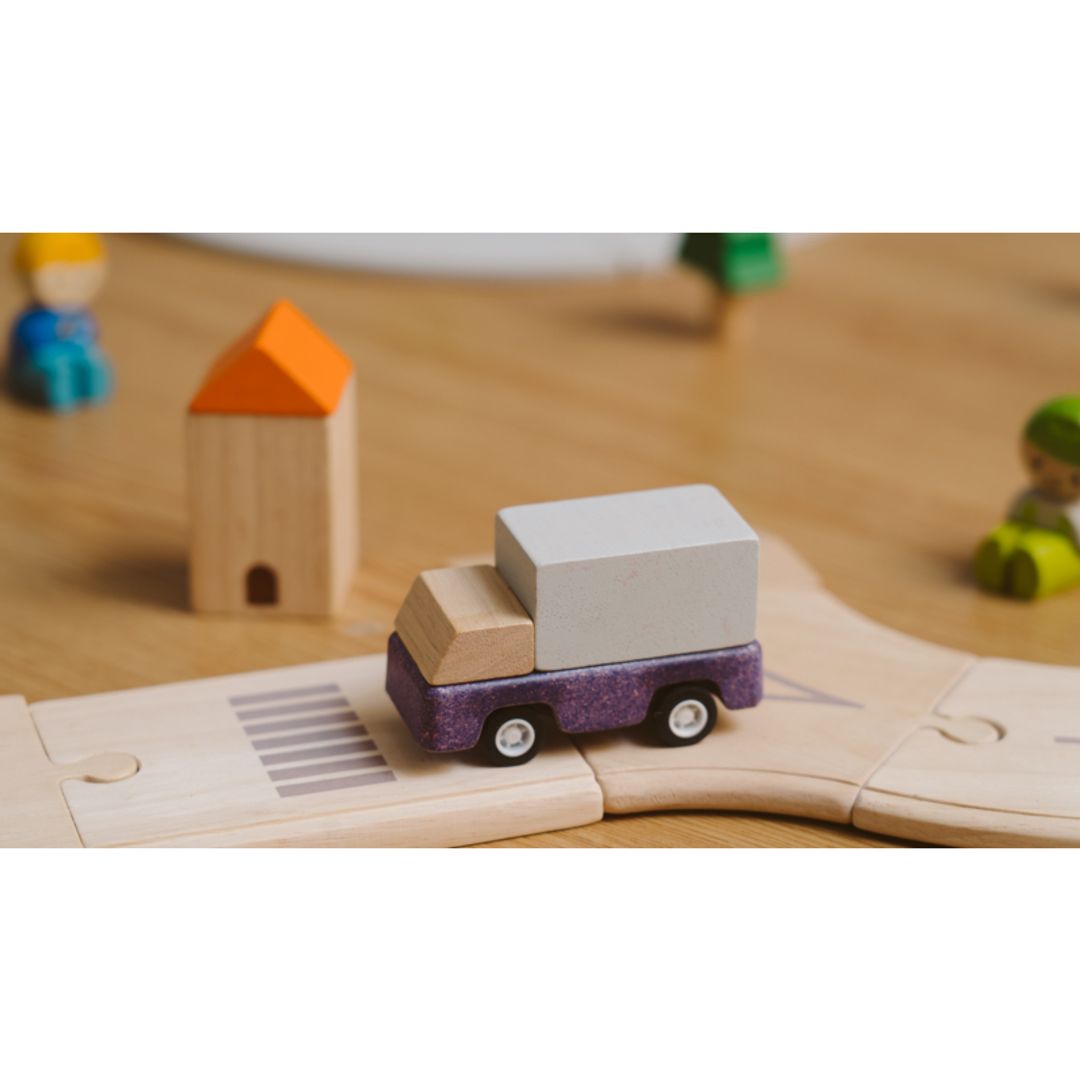 Plan Toys Purple Delivery Truck