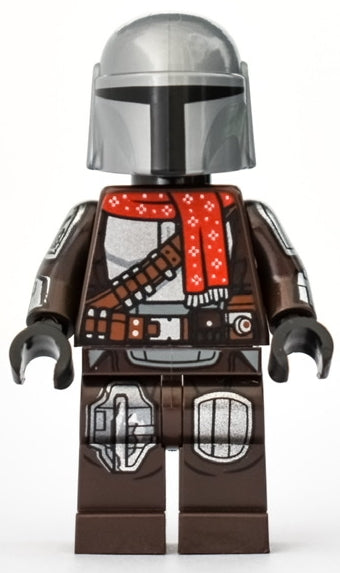 SW1170 The Mandalorian Din Djarin 'Mando' Red Christmas Scarf