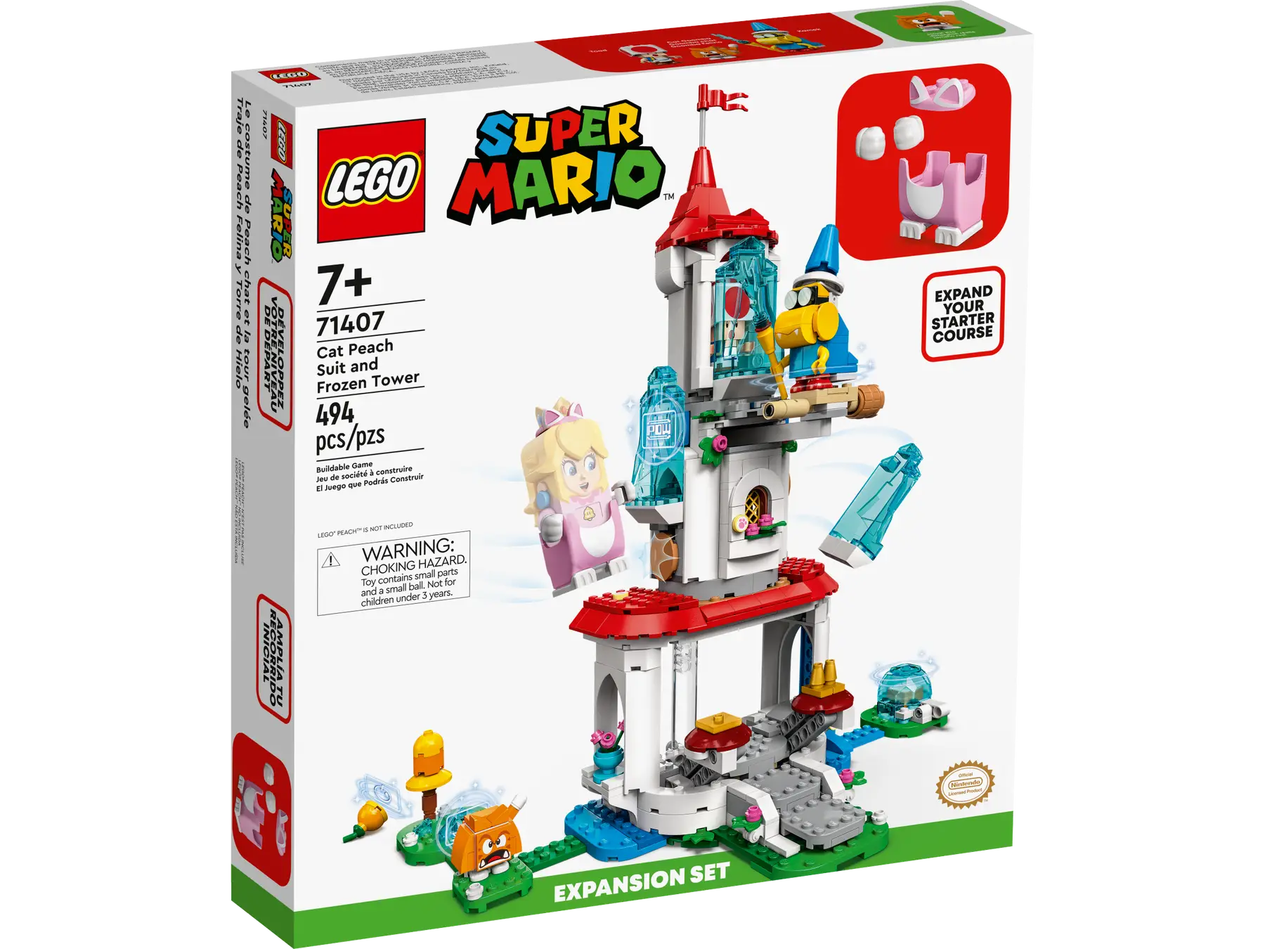 LEGO® Super Mario™ Cat Peach Suit and Frozen Tower Expansion Set 71407