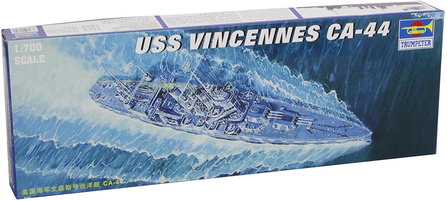 USS Vincennes Heavy Cruiser CA-44, 1:700 Scale Model Kit