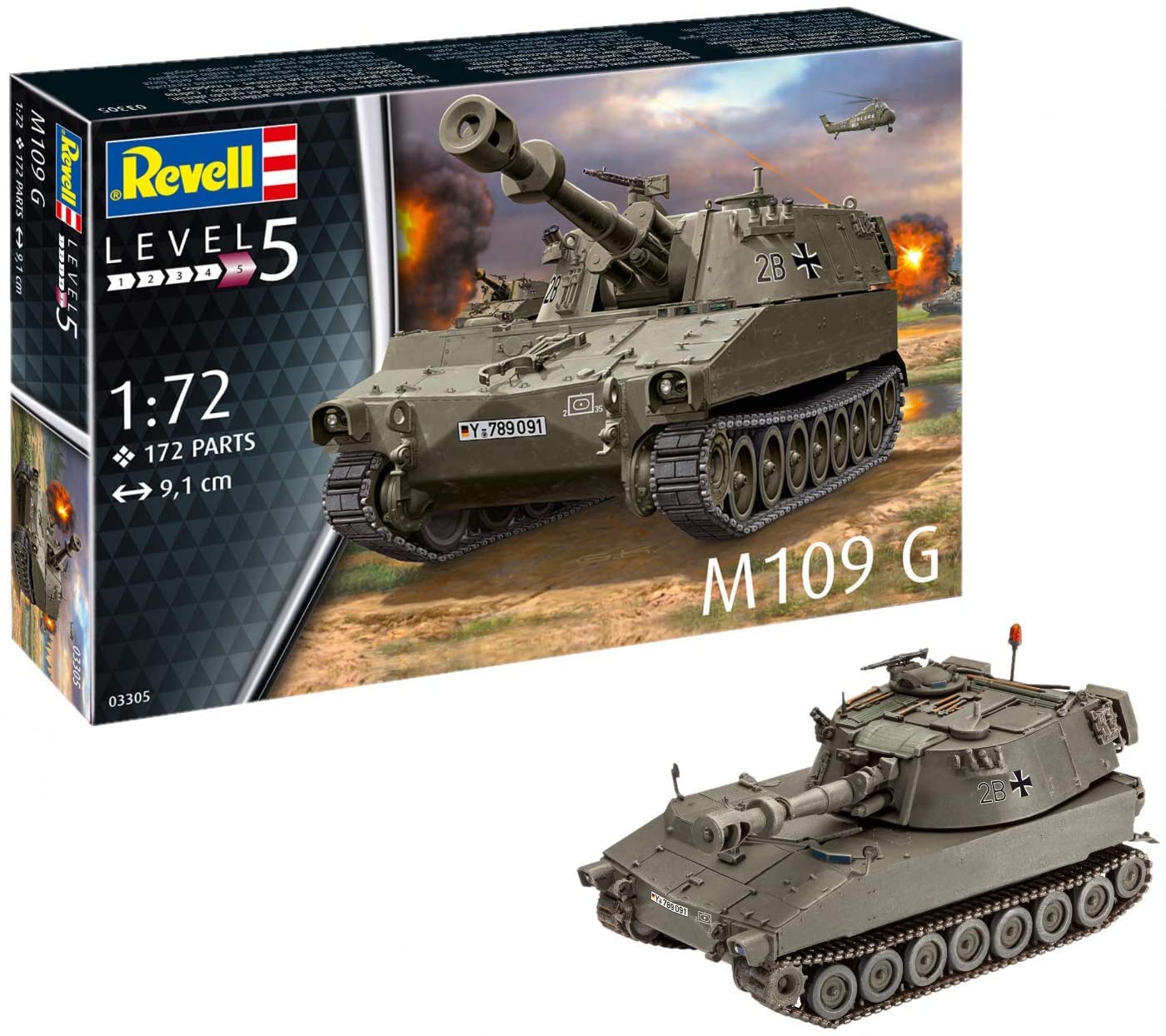M109 G German Self Propelled Howitzer 1/72 Scale Model Kit