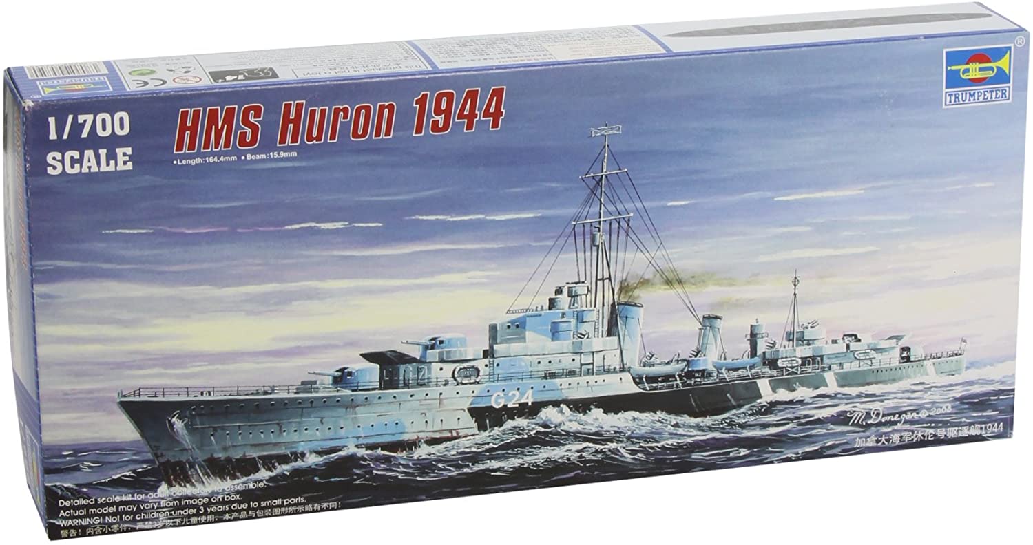 HMCS Huron (G24) Tribal Class Destroyer 1944, 1:700 Scale Model Kit