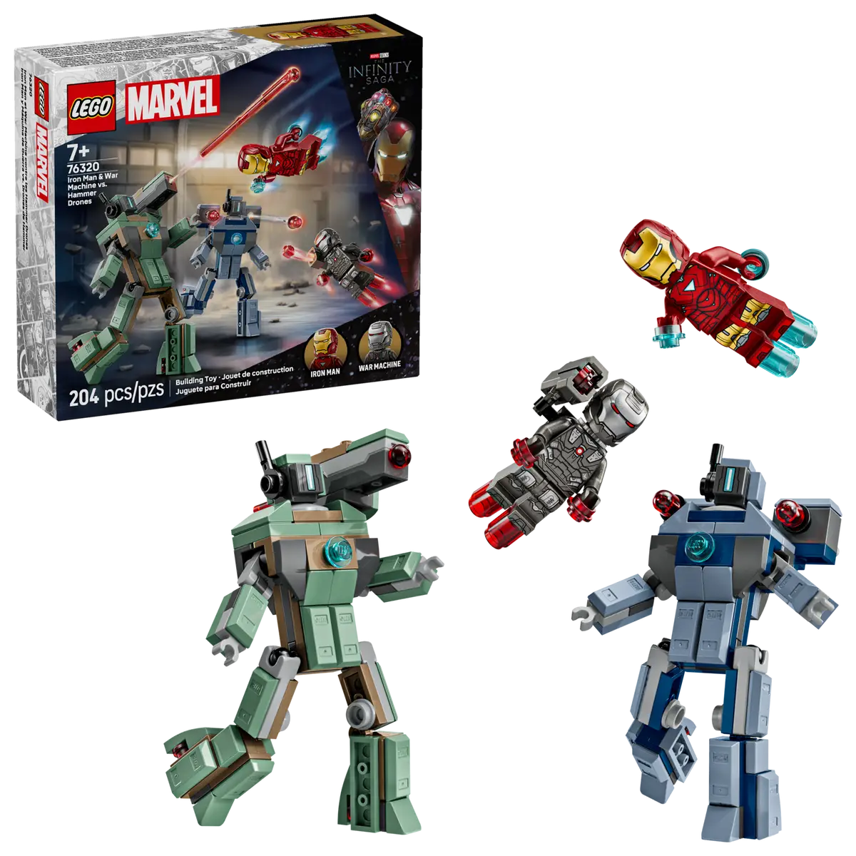 LEGO® Marvel Iron Man & War Machine vs. Hammer Drones 76320
