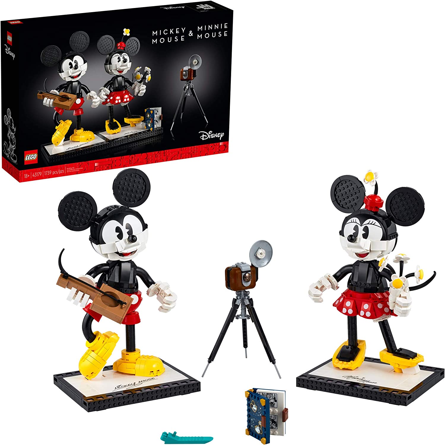 43179 Disney Mickey Mouse & Minnie Mouse Buildable Characters (Retired) (New Sealed)