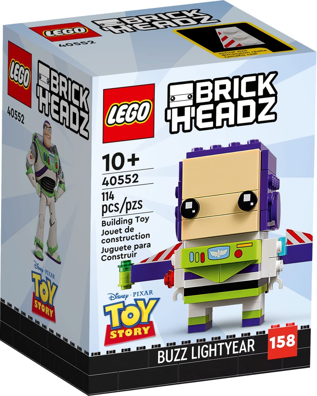 40552 Brickheadz Buzz Lightyear Toy Story (Retired) (Certified Complete)