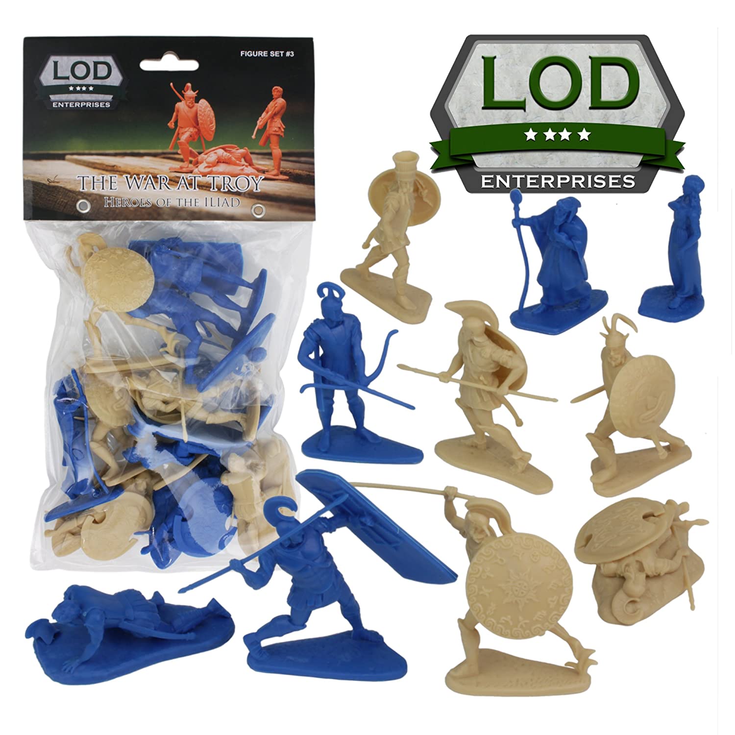 War At Troy Figure Set 3 Heroes Of The Iliad 1/30 Scale Plastic Figures