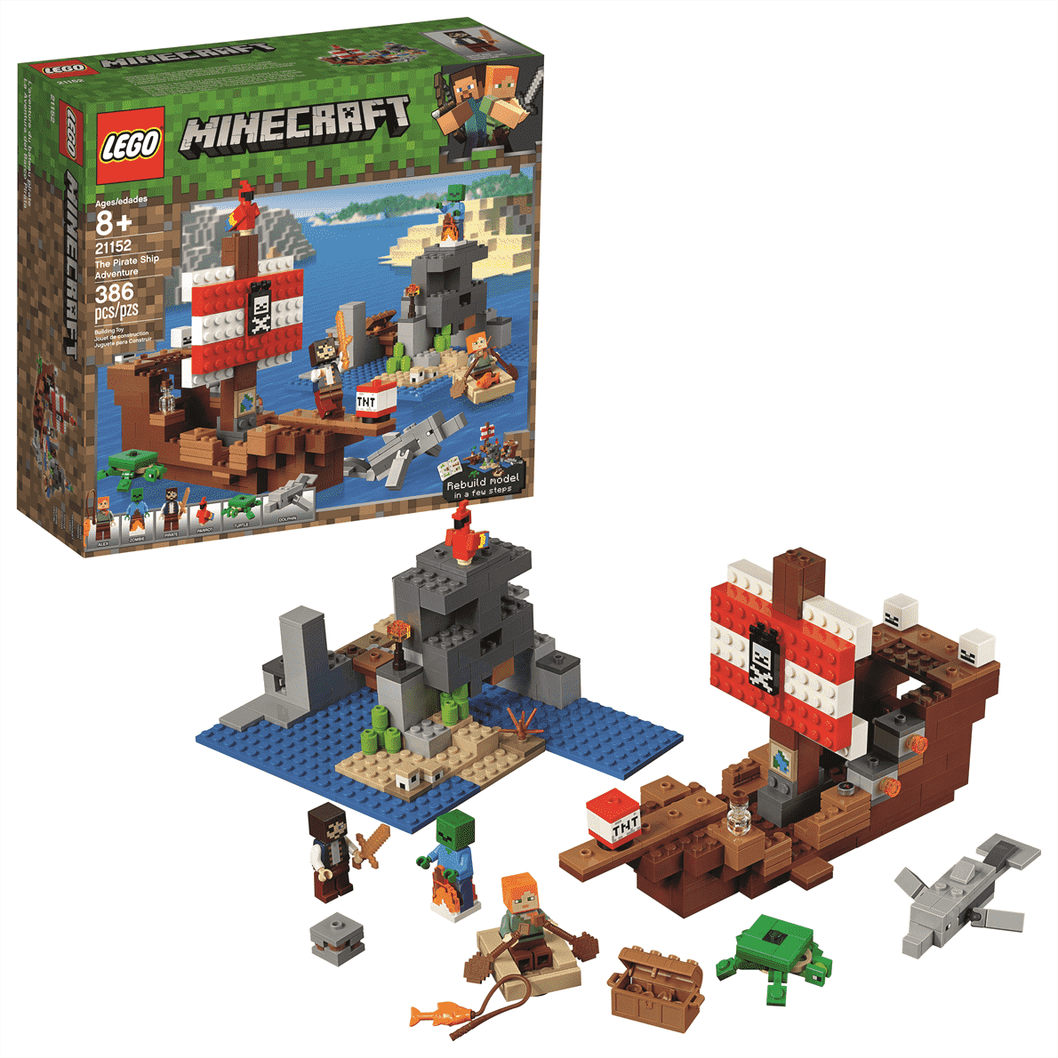 21152 The Pirate Ship Adventure, Retired, Certified in white box, Pre-Owned