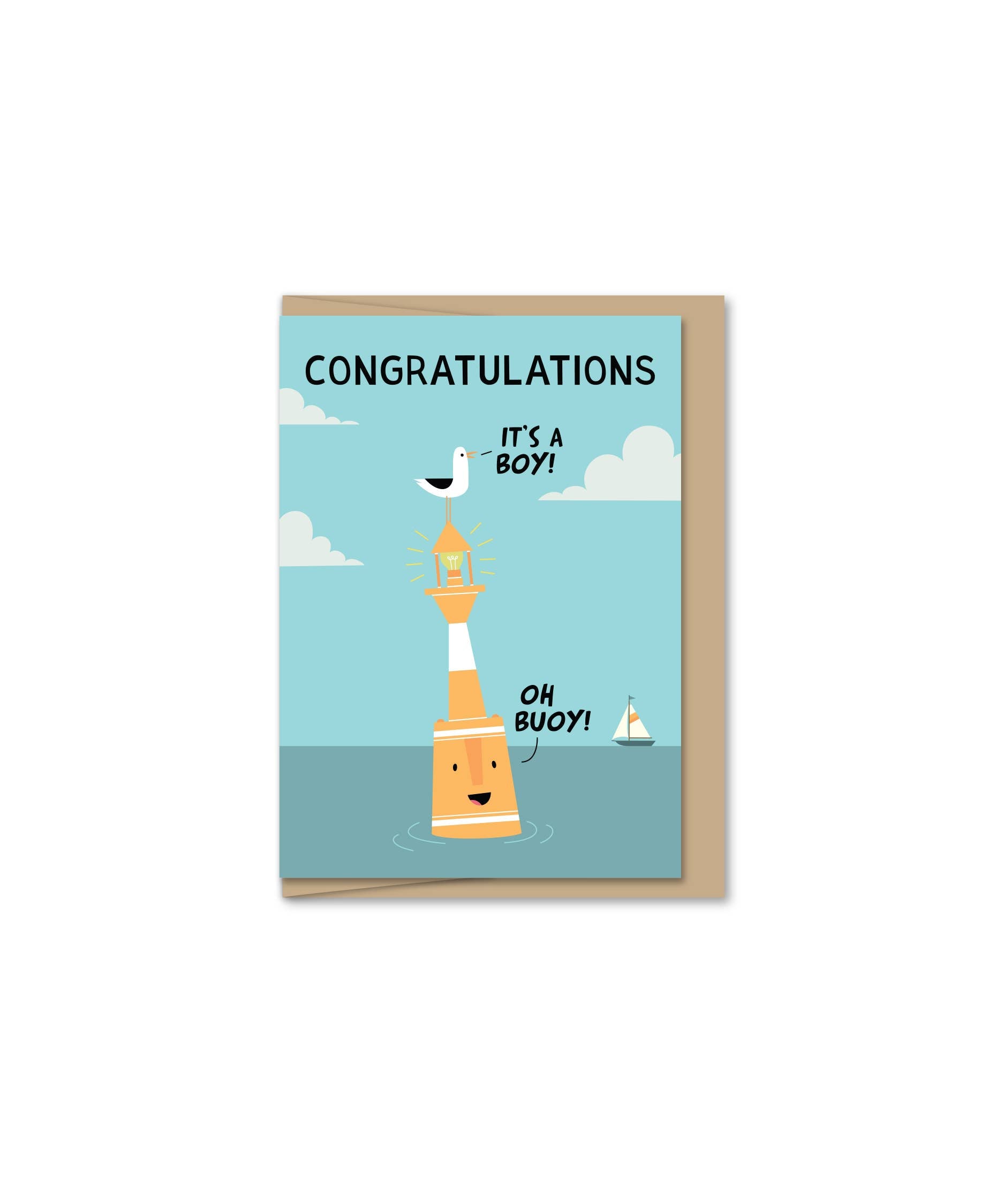 Mini Buoy (New Baby Boy Congratulations Card)