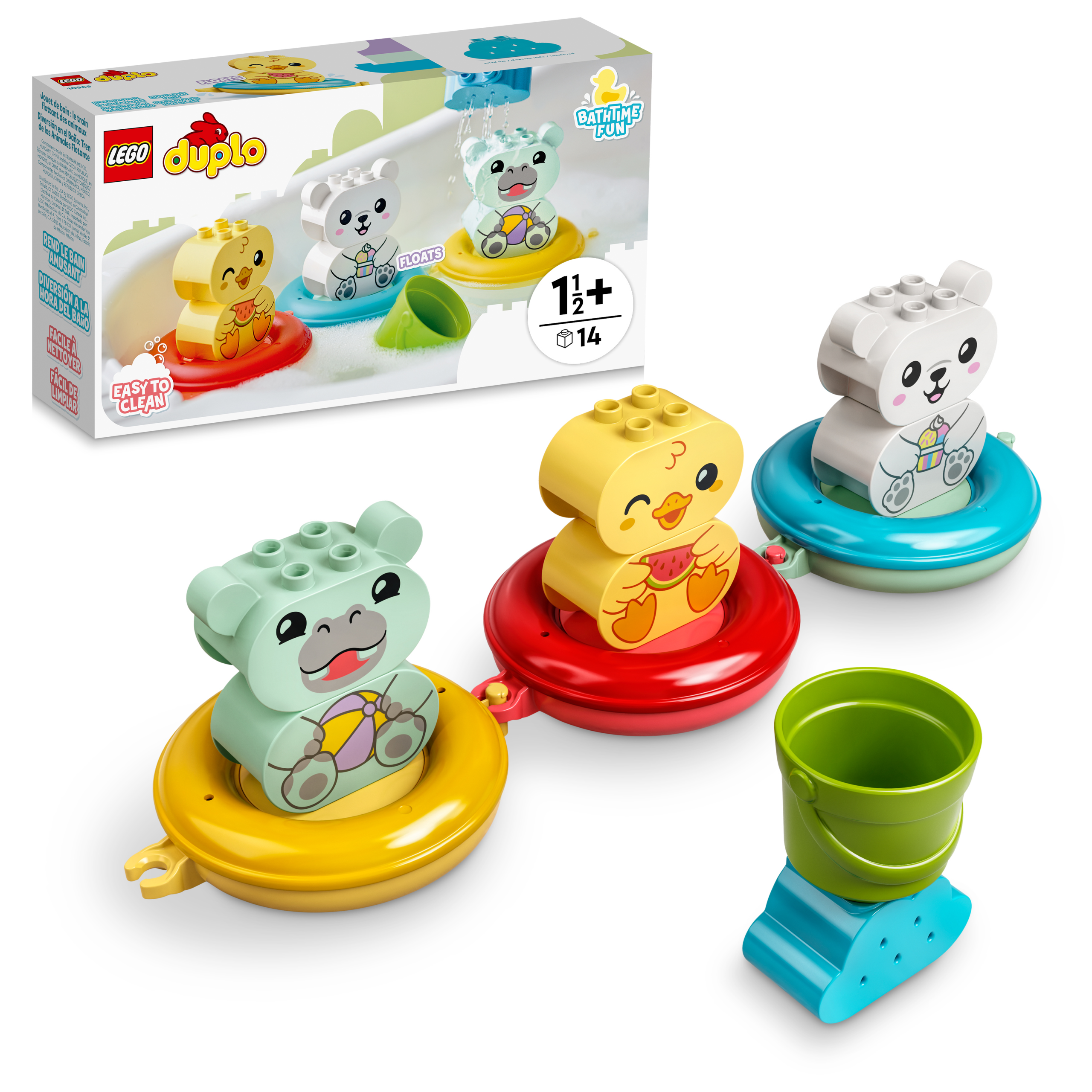 10965 Bath Time Fun: Floating Animal Train