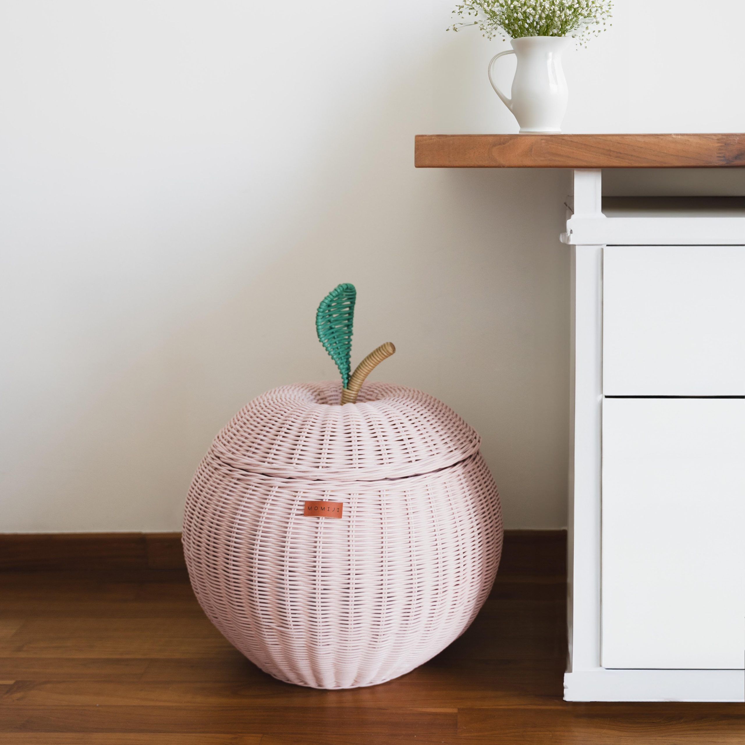 Momiji Apple Storage Basket - Pink