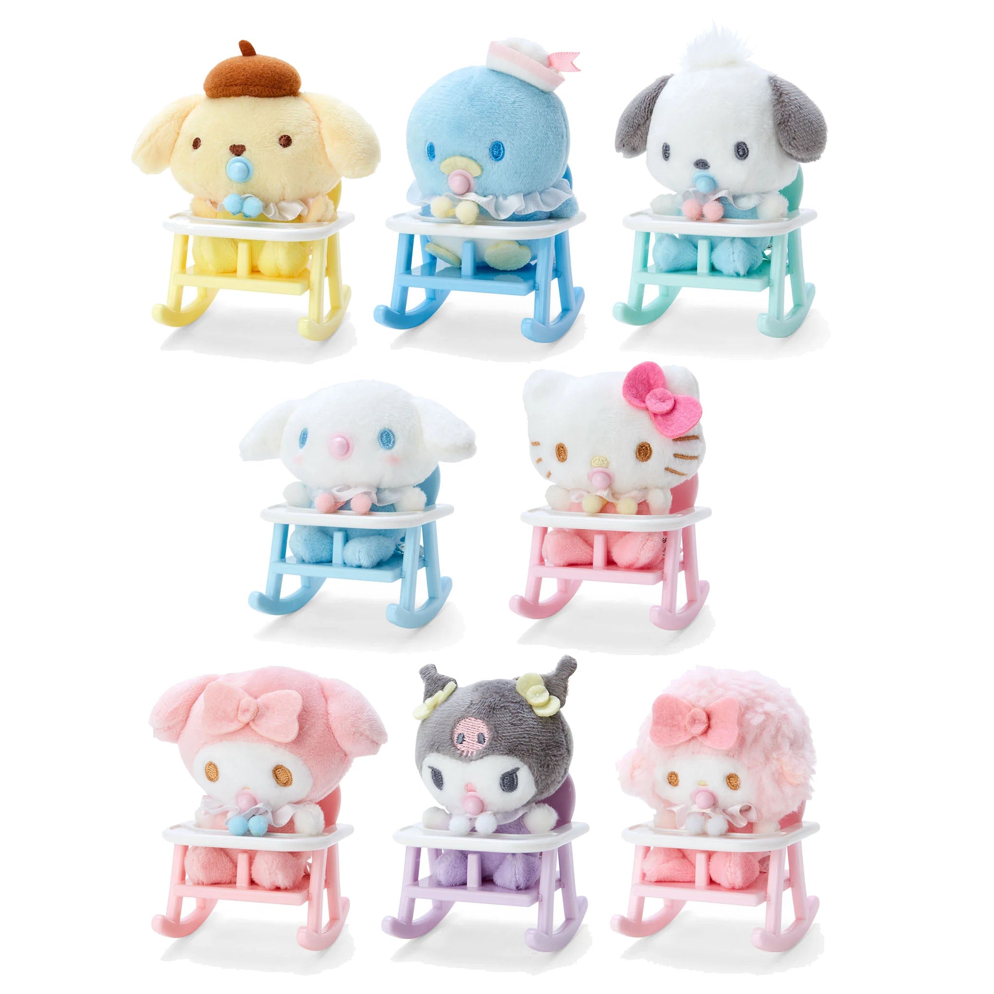 Japan Sanrio  Plush Doll Keychain (Baby Chair)