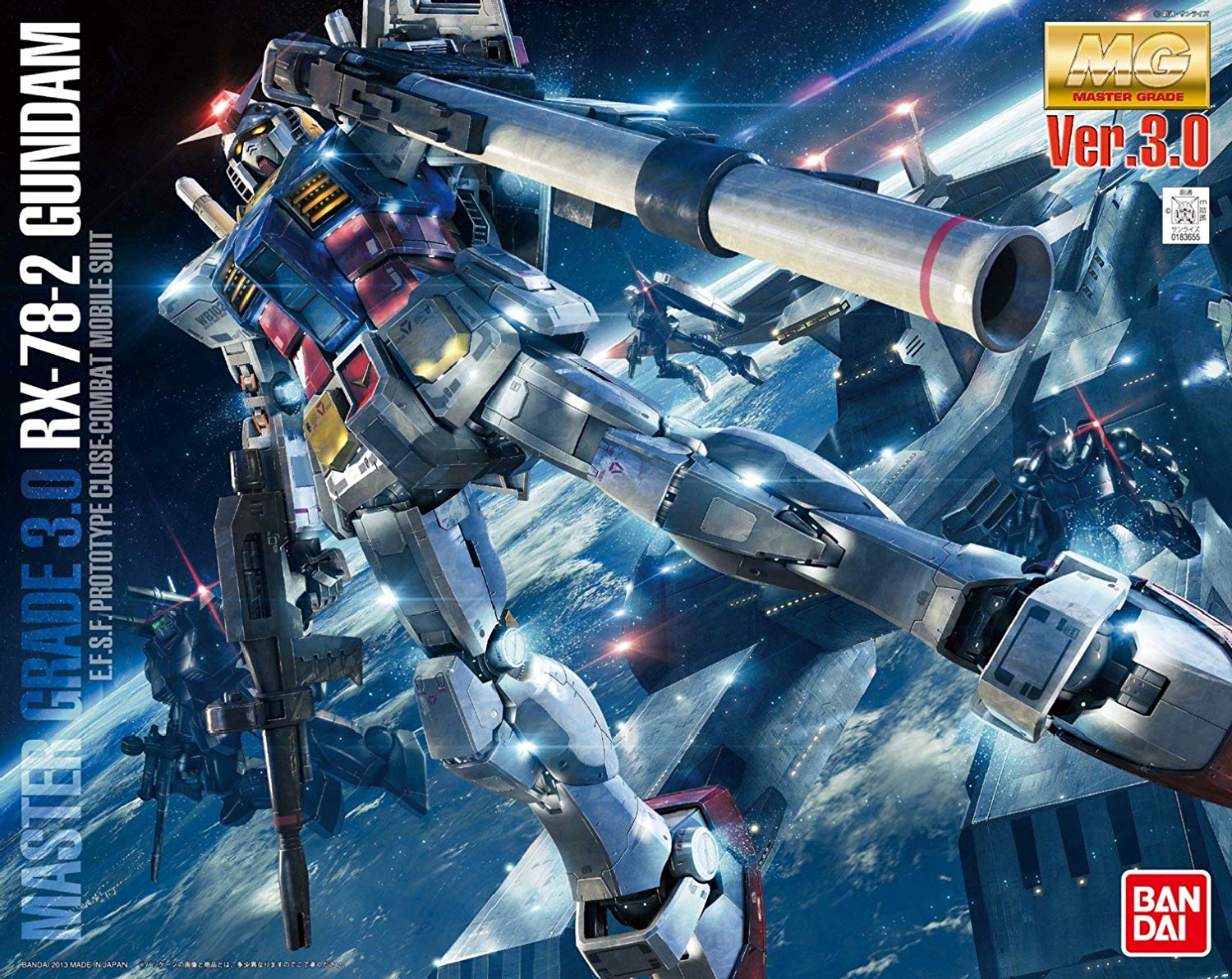Gundam Master Grade Series RX78-2 Ver 3.0 EFSF Prototype Close Combat Mobile Suit 1:100 Scale Model KIt By Bandai